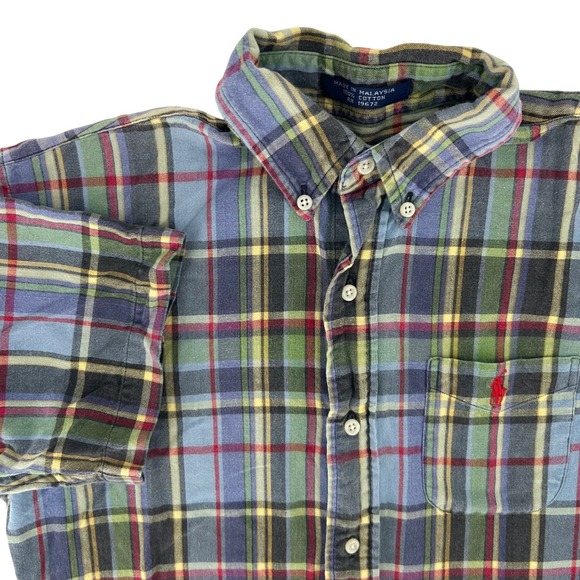 Polo Ralph Lauren Kids Shirt Medium Plaid Short Sleeve Button Down - Picture 4 of 5